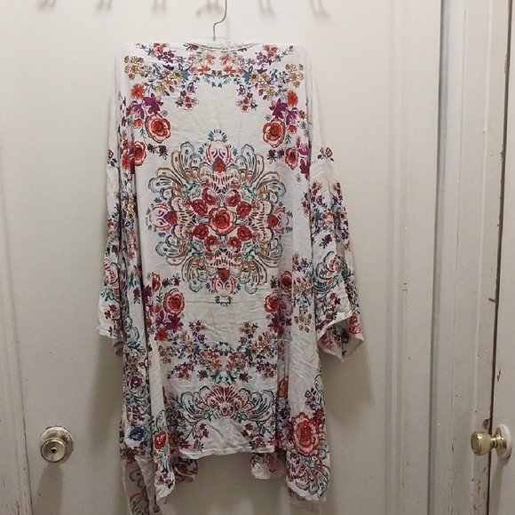 Bohemian Floral Open-Front Kimono - Picture 5 of 5